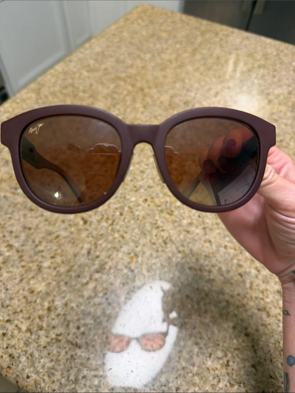 Maui Jim Women’s Matte Brown Frame Sunglasses with Brown Lenses